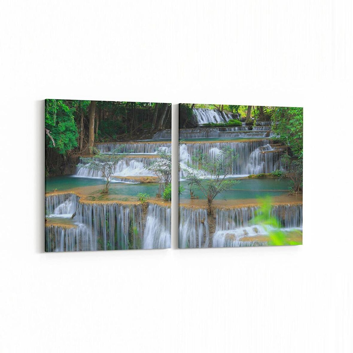 Olla 14029K2Y Doğa / Manzara Görseli Kare 2'li Yatay Kanvas Tablo (Ölçü: 125X60)