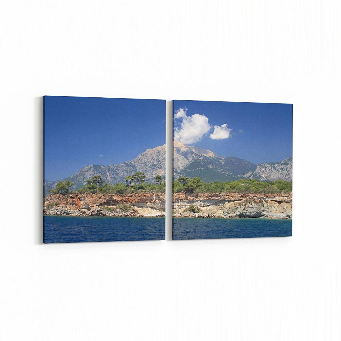 Olla 14013K2Y Doğa / Manzara Görseli Kare 2'li Yatay Kanvas Tablo (Ölçü: 125X60)