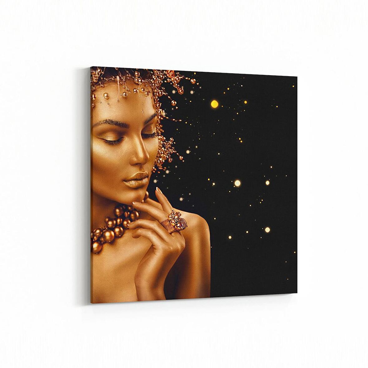 Olla 16947K Model / Manken Görseli Kare Kanvas Tablo (Ölçü: 30X30)