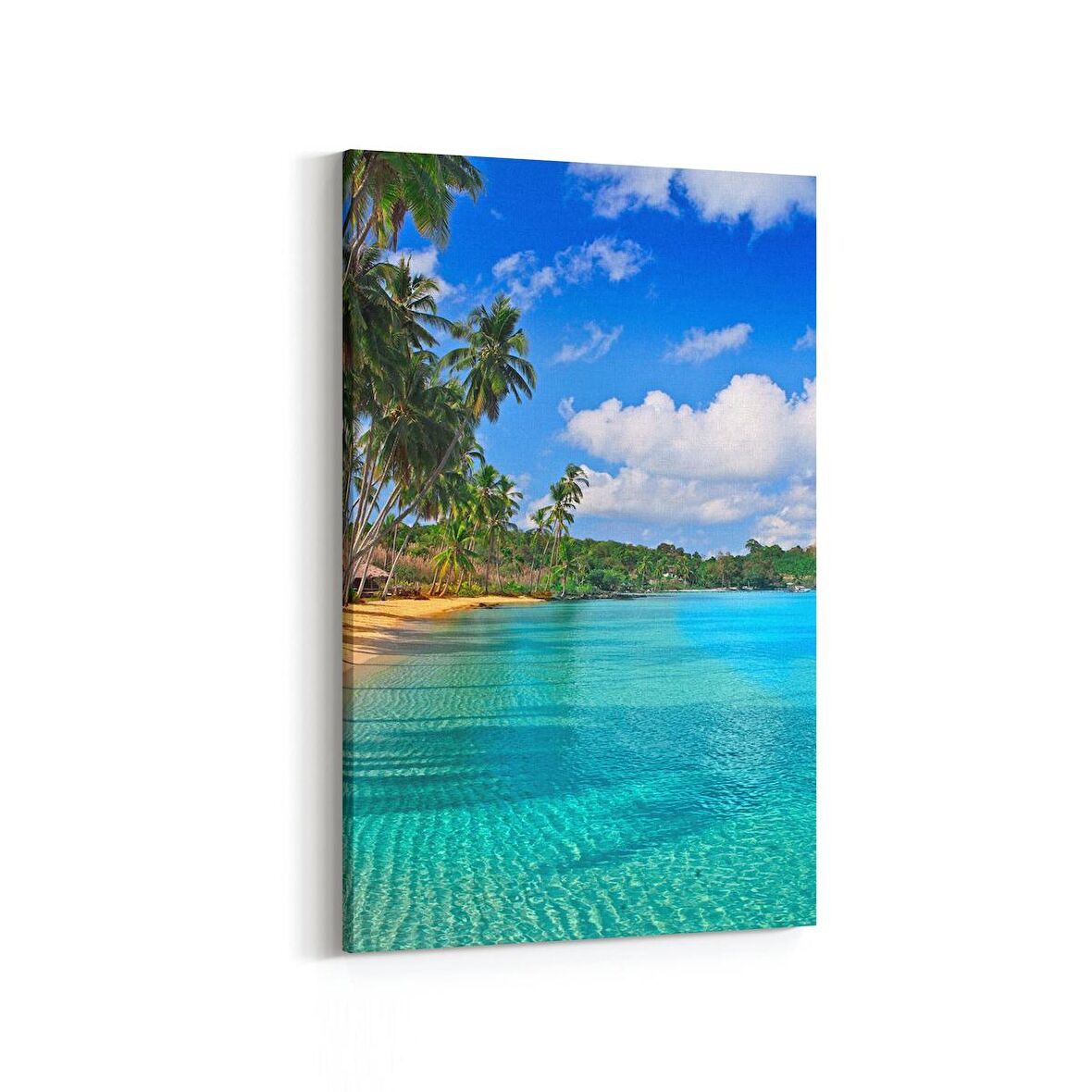 Olla 16478D Kumsal / Sahil Görseli Dikey Kanvas Tablo (Ölçü: 100X150)