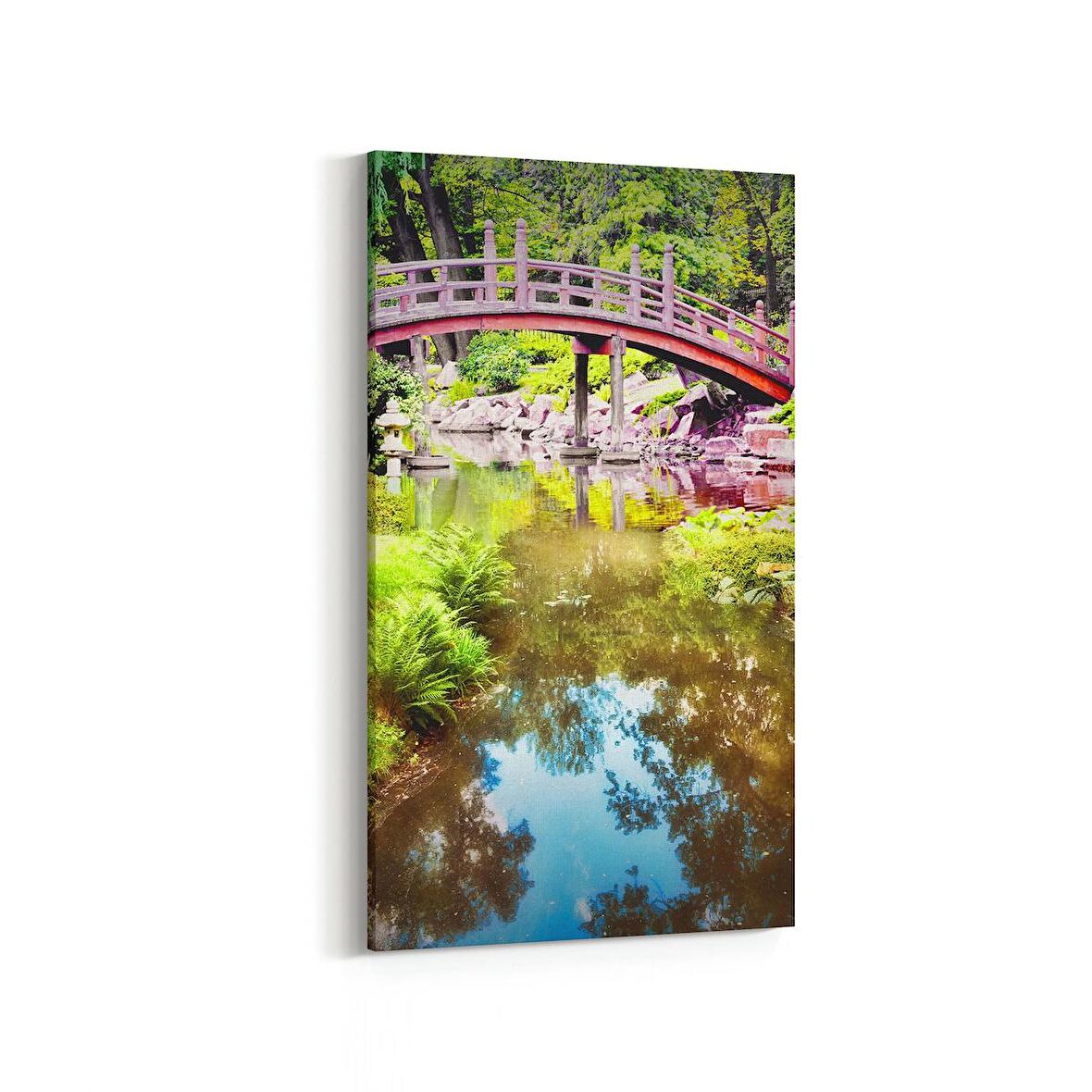 Olla 14294DD Doğa / Manzara Görseli Dikey Dar Kanvas Tablo (Ölçü: 40X80)