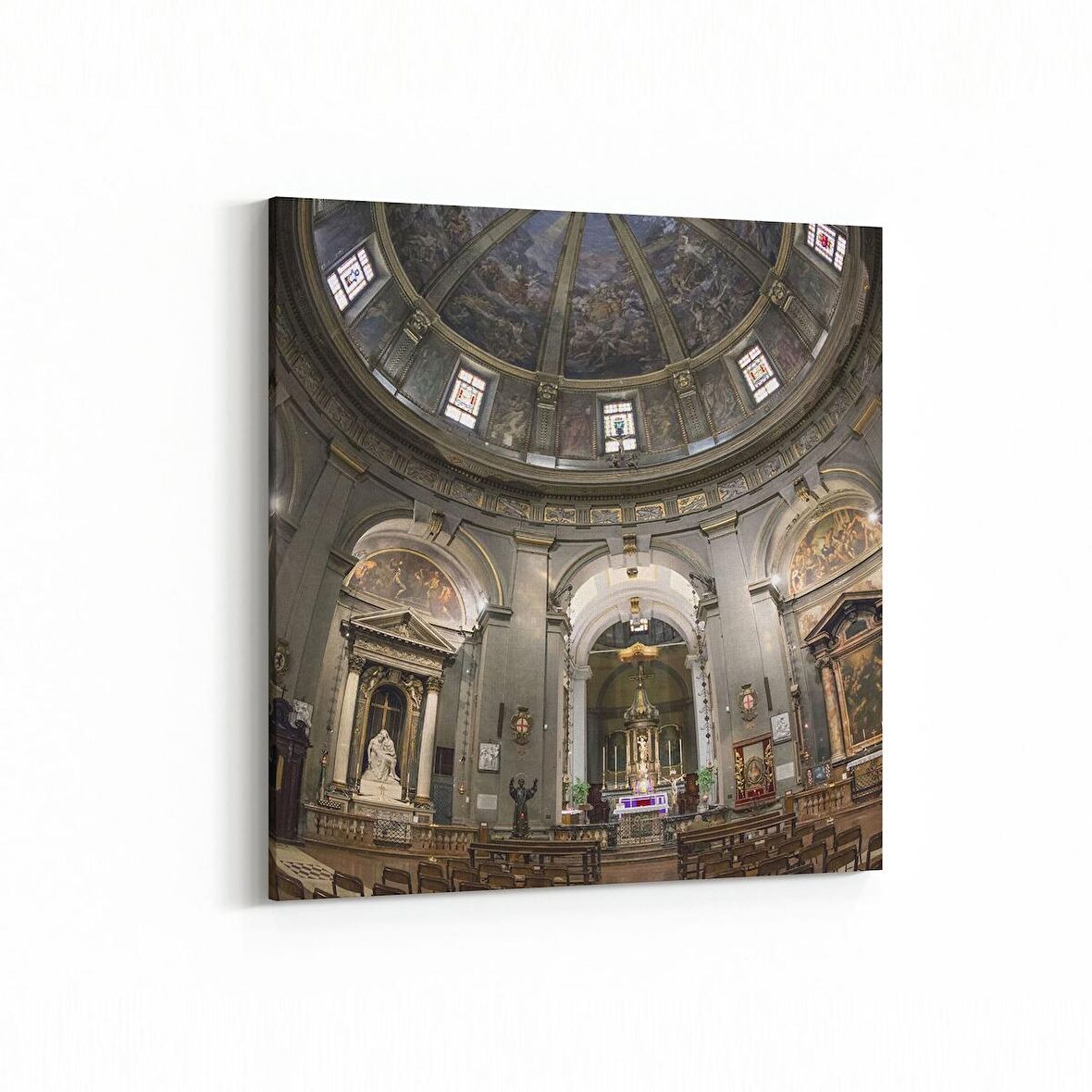 Olla 18760K Yapı Görseli Kare Kanvas Tablo (Ölçü: 30X30)