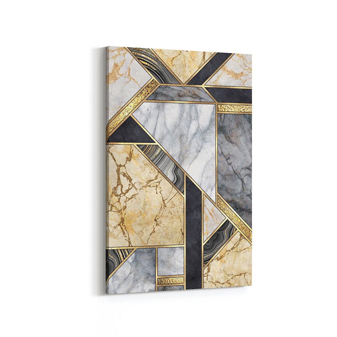 Olla 16689D Mermer Desen Görsel Dikey Kanvas Tablo (Ölçü: 60X90)