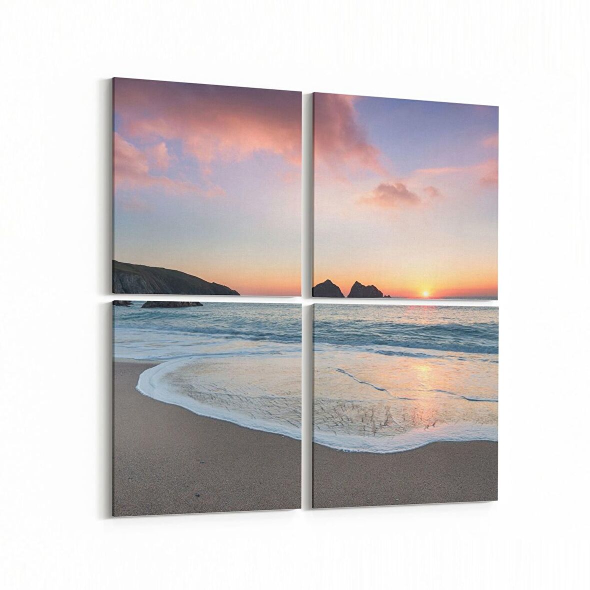 Olla 13825K4 Doğa / Manzara Görseli Kare 4'lü Kanvas Tablo (Ölçü: 65X65)