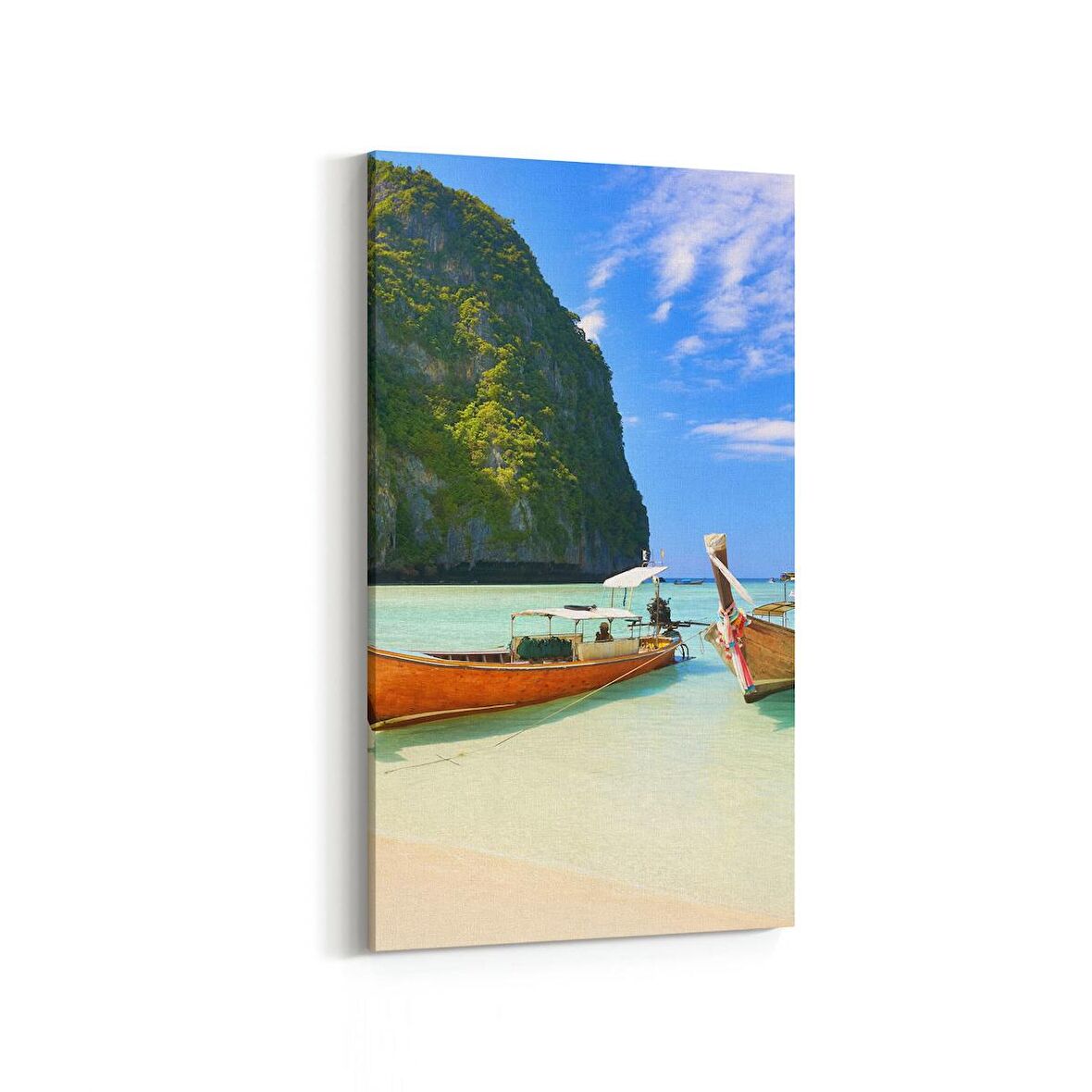 Olla 13874DD Doğa / Manzara Görseli Dikey Dar Kanvas Tablo (Ölçü: 40X80)