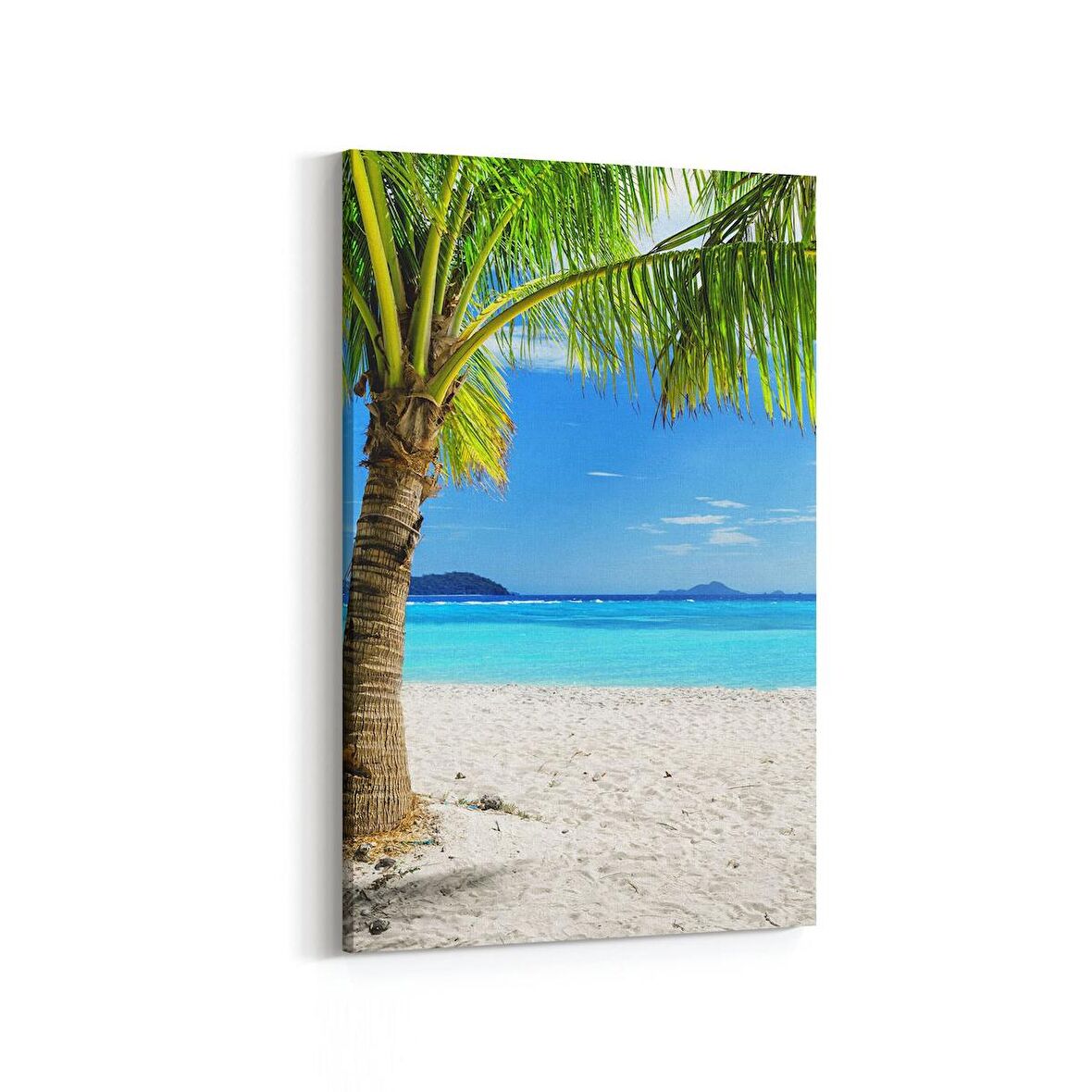 Olla 16401D Kumsal / Sahil Görseli Dikey Kanvas Tablo (Ölçü: 100X150)