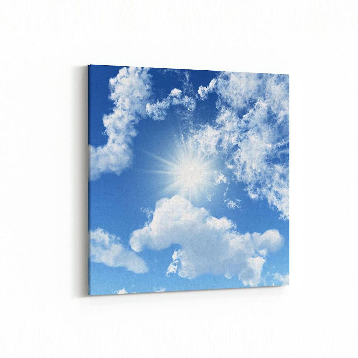 Olla 15434K Gökyüzü Bulut Görseli  Kare Kanvas Tablo (Ölçü: 30X30)