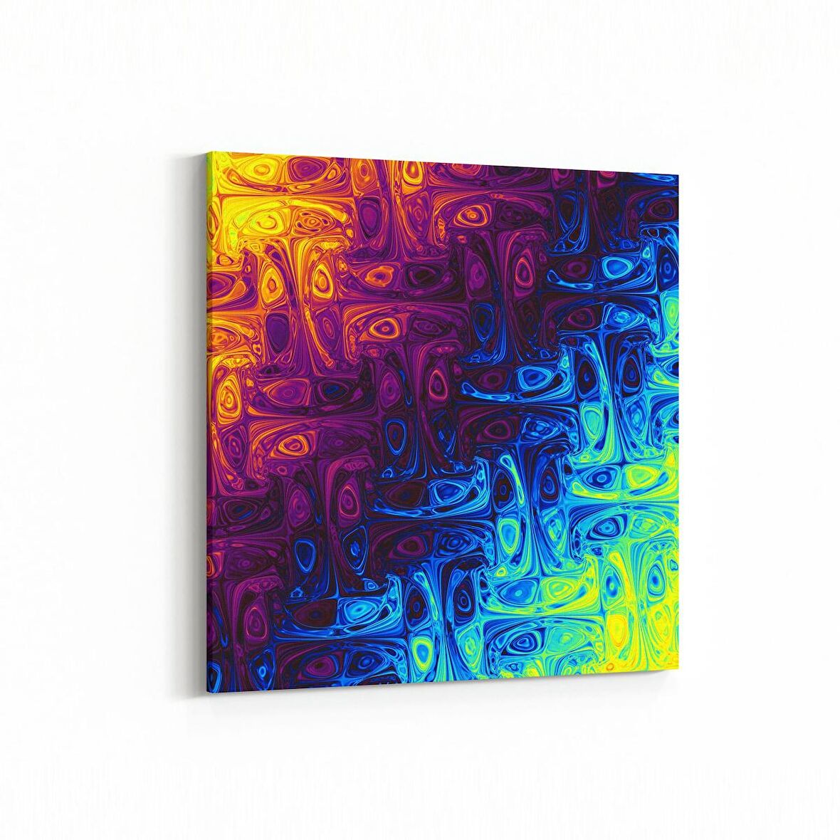 Olla 10387K Abstract Görsel Kare Kanvas Tablo (Ölçü: 25X25)