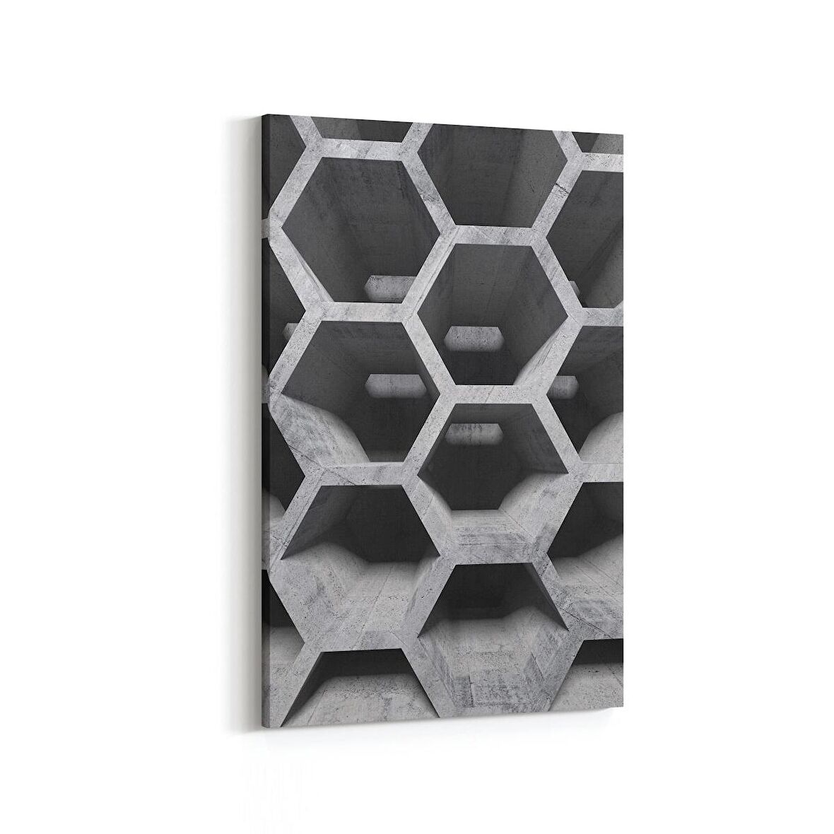 Olla 12435D Beton Görseli Dikey Kanvas Tablo (Ölçü: 60X90)