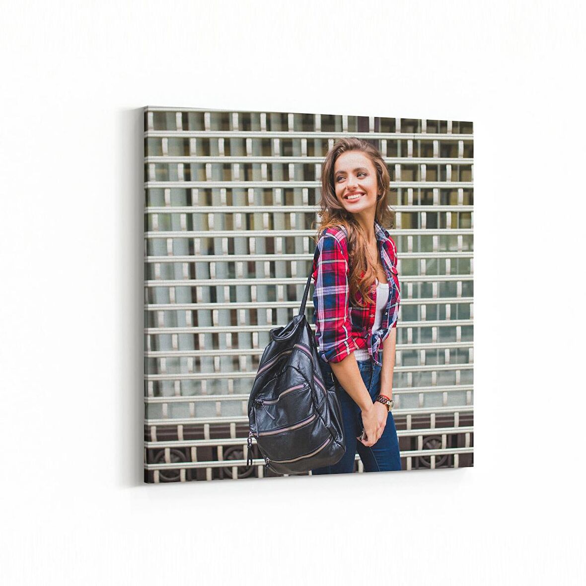 Olla 16998K Model / Manken Görseli Kare Kanvas Tablo (Ölçü: 30X30)