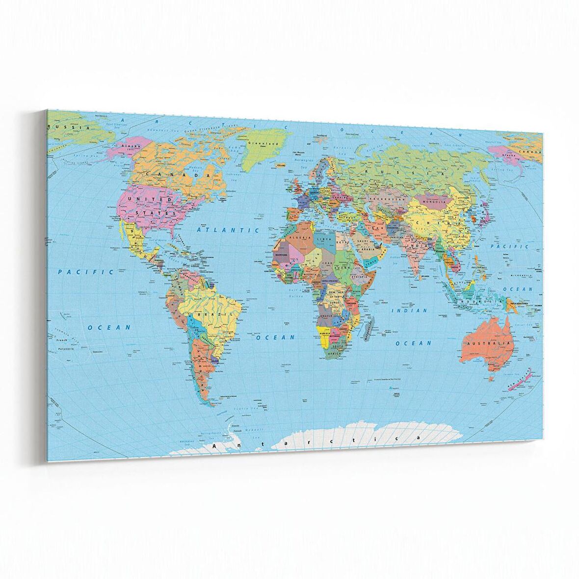 Olla 16238Y Harita Görseli Yatay Kanvas Tablo (Ölçü: 150X100)