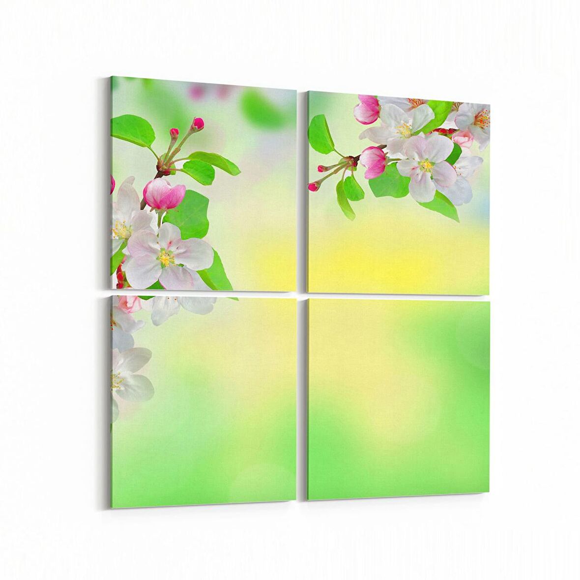 Olla 11717K4 Orkide Çiçek Görseli Kare 4'lü Kanvas Tablo (Ölçü: 105X105)