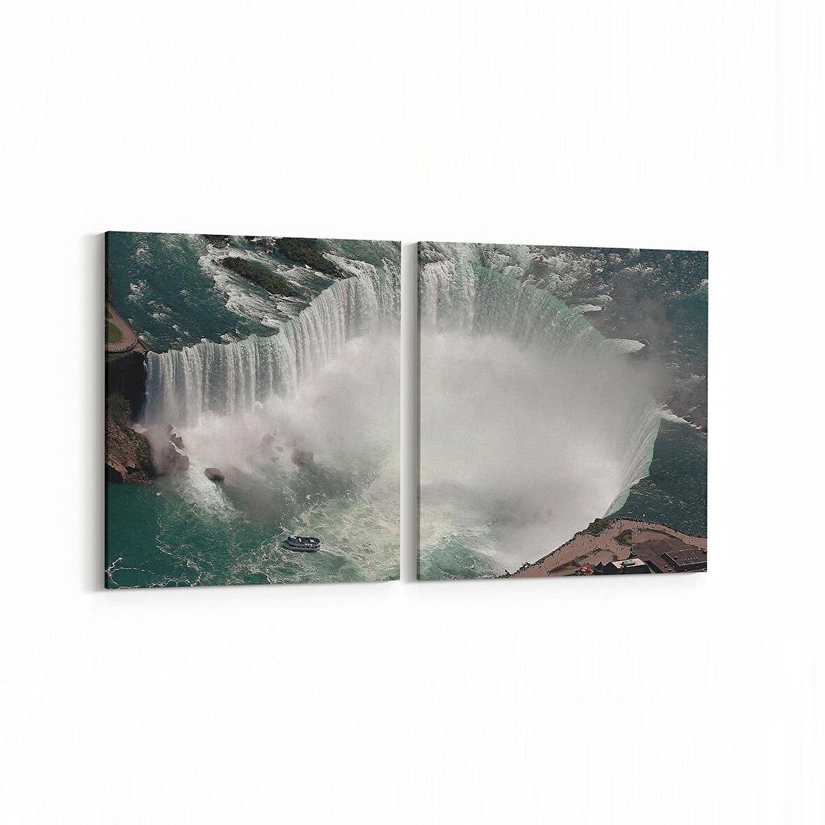 Olla 13486K2Y Doğa / Manzara Görseli Kare 2'li Yatay Kanvas Tablo (Ölçü: 125X60)