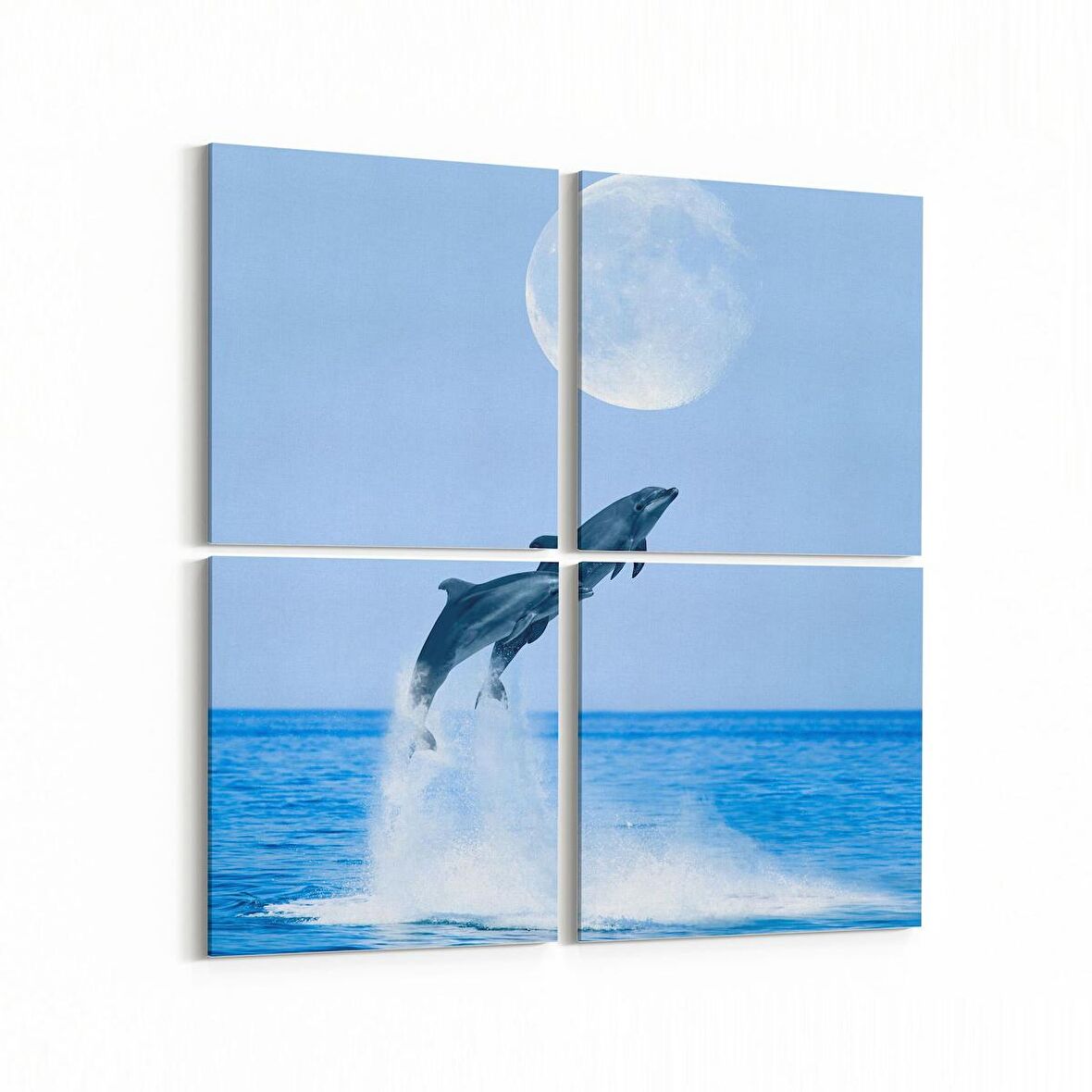 Olla 12973K4 Deniz / Okyanus Görseli Kare 4'lü Kanvas Tablo (Ölçü: 105X105)