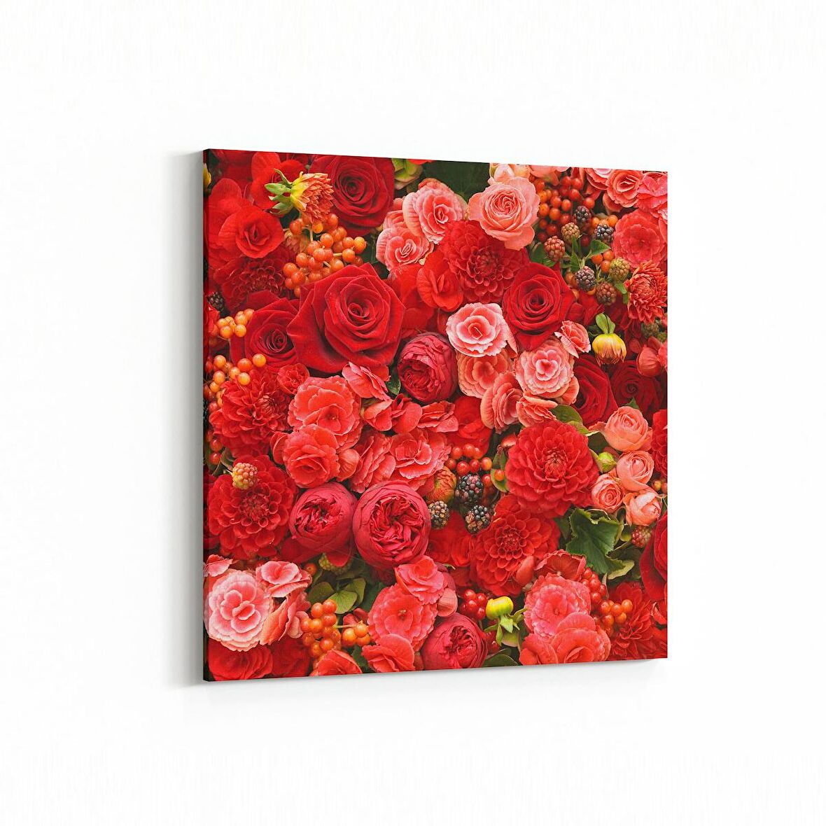 Olla 11604K Çiçek Görseli Kare Kanvas Tablo (Ölçü: 25X25)