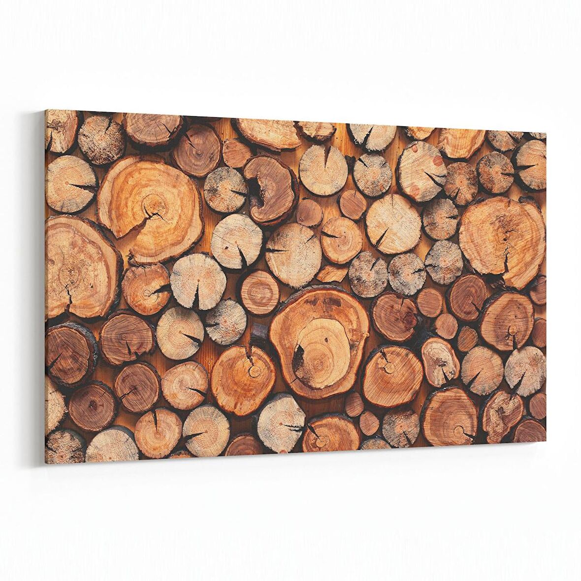 Olla 12007Y Ahşap Desen Görseli Yatay Kanvas Tablo (Ölçü: 90X60)