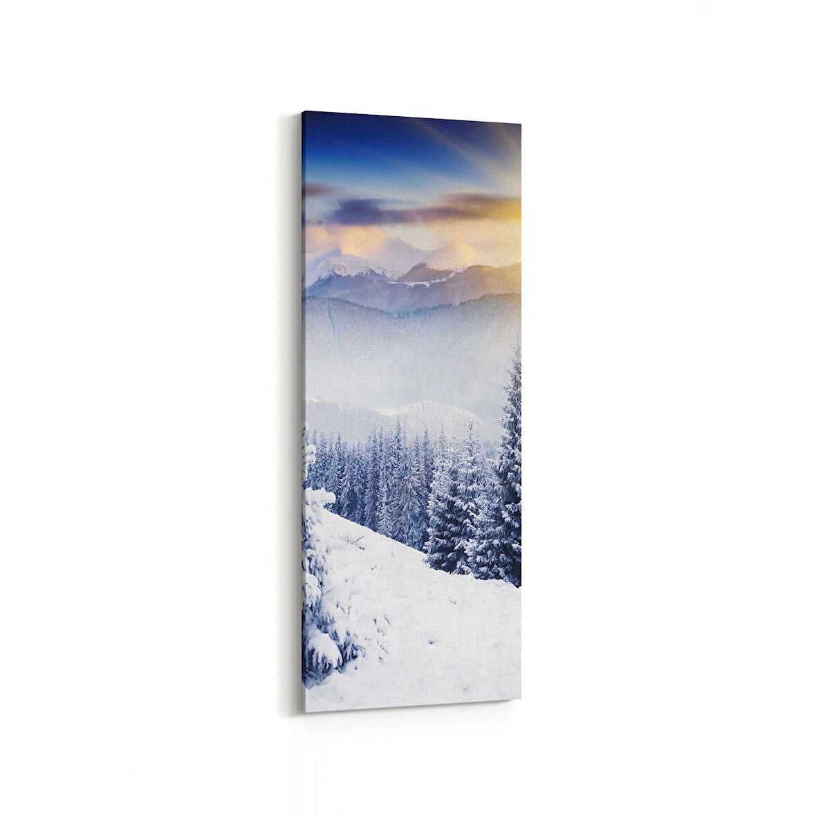 Olla 16125DI Günbatımı Görseli Dikey İnce Kanvas Tablo (Ölçü: 50X150)
