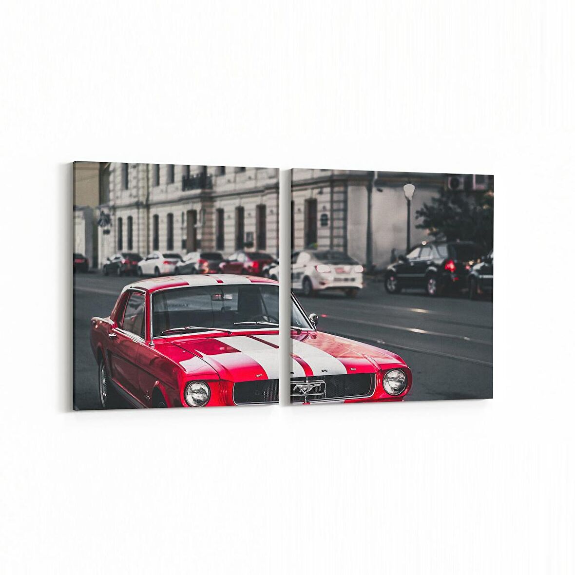 Olla 12238K2Y Araç Görseli Kare 2'li Yatay Kanvas Tablo (Ölçü: 85X40)