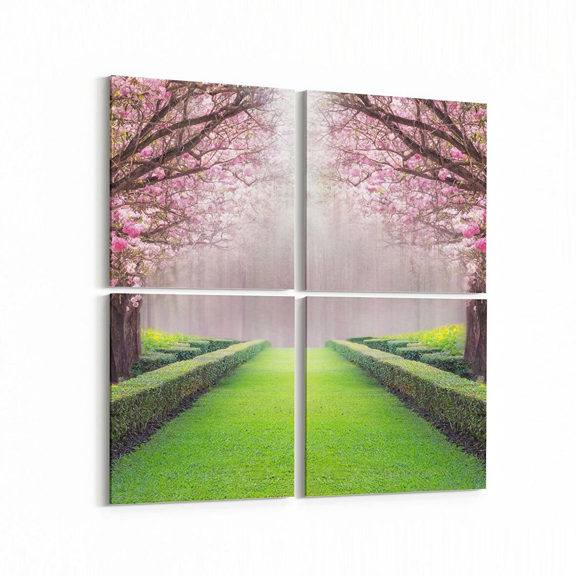 Olla 13848K4 Doğa / Manzara Görseli Kare 4'lü Kanvas Tablo (Ölçü: 125X125)