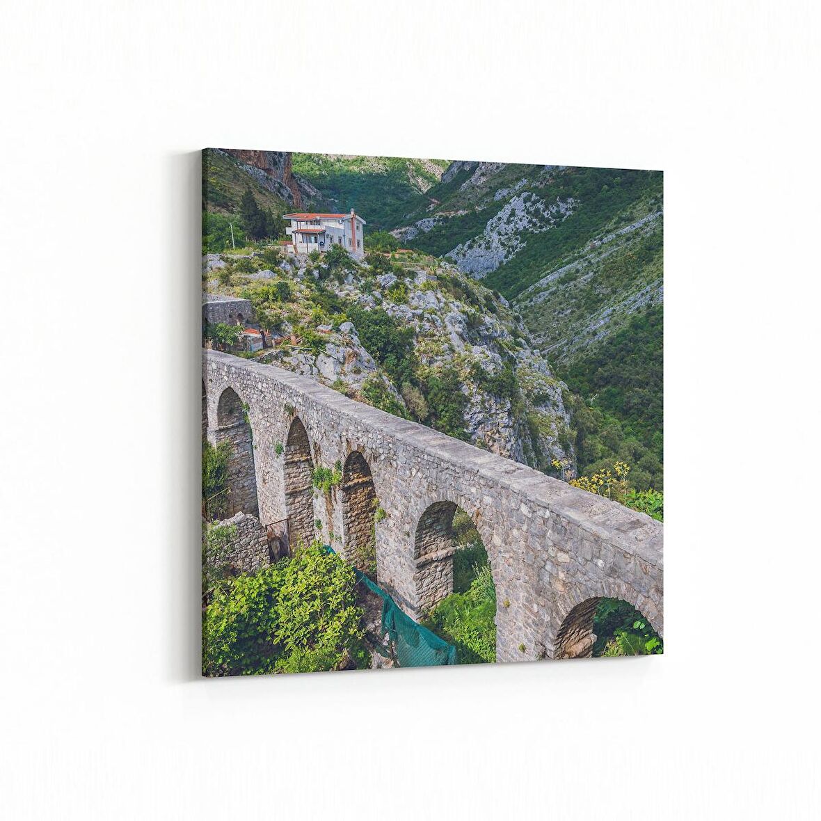 Olla 18914K Yapı Görseli Kare Kanvas Tablo (Ölçü: 25X25)