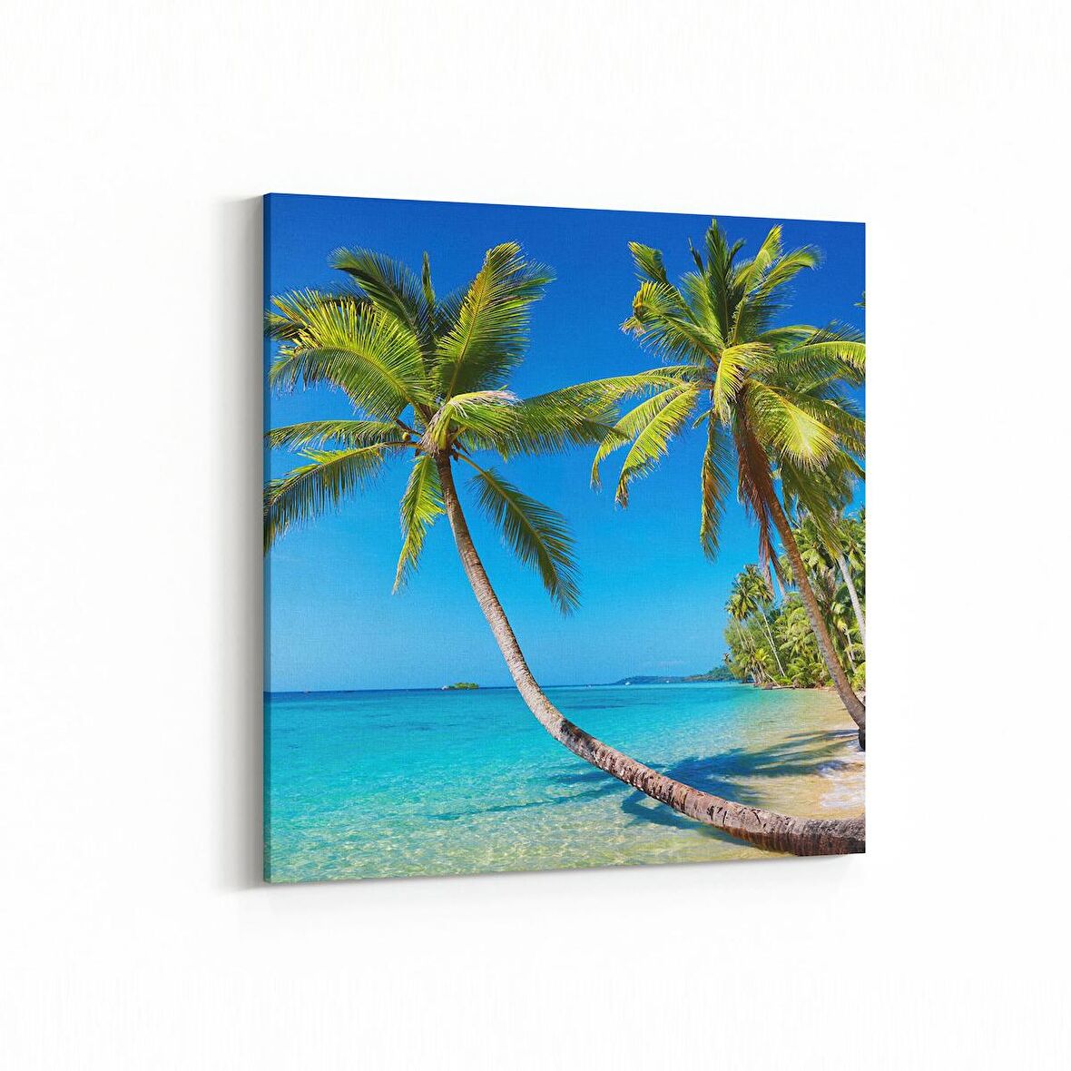 Olla 16531K Kumsal / Sahil Görseli Kare Kanvas Tablo (Ölçü: 25X25)