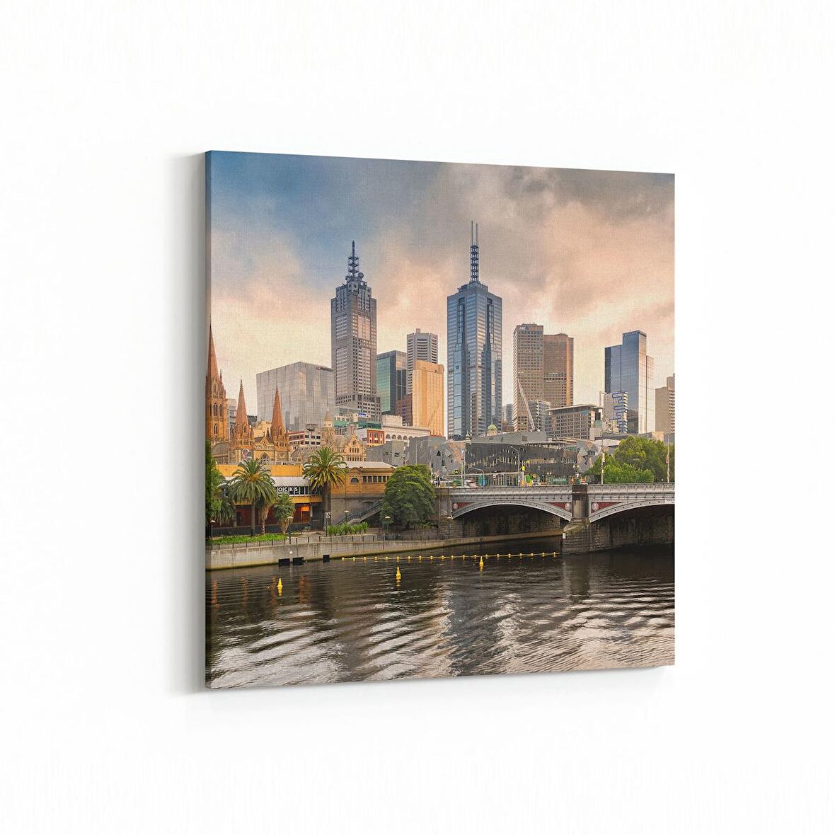 Olla 18543K4 Yapı Görseli Kare 4'lü Kanvas Tablo (Ölçü: 65X65)