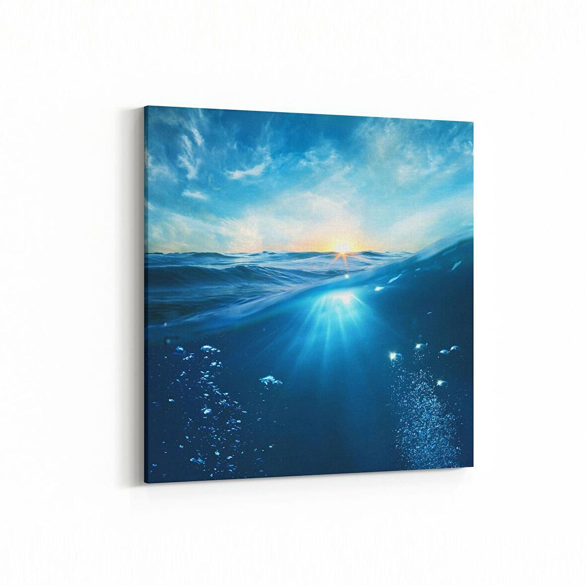 Olla 12903K Deniz / Okyanus Görseli Kare Kanvas Tablo (Ölçü: 60X60)