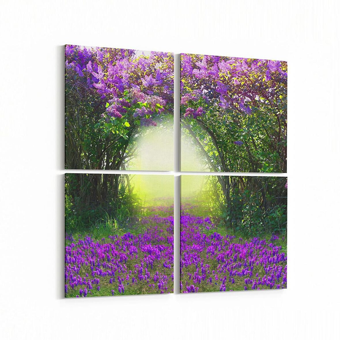 Olla 13814K4 Doğa / Manzara Görseli Kare 4'lü Kanvas Tablo (Ölçü: 105X105)