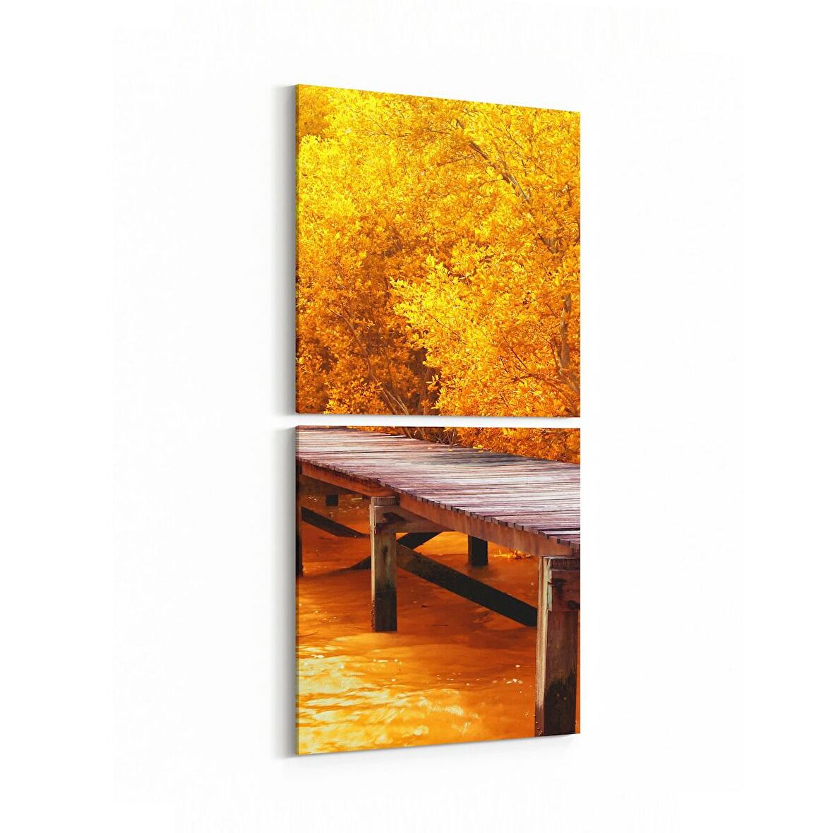 Olla 13490K2D Doğa / Manzara Görseli Kare 2'li Dikey Kanvas Tablo (Ölçü: 30X65)