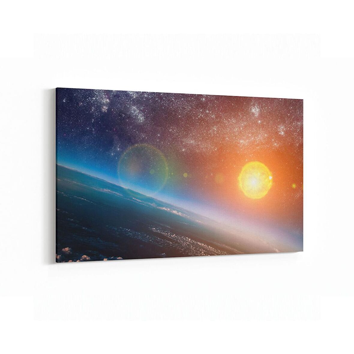 Olla 17645Y Uzay Görseli Yatay Kanvas Tablo (Ölçü: 70X50)