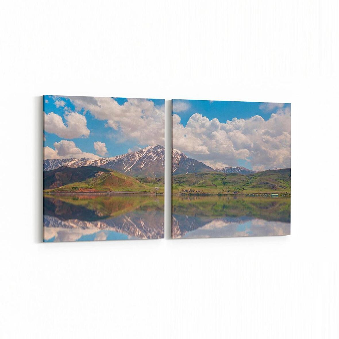 Olla 14193K2Y Doğa / Manzara Görseli Kare 2'li Yatay Kanvas Tablo (Ölçü: 125X60)