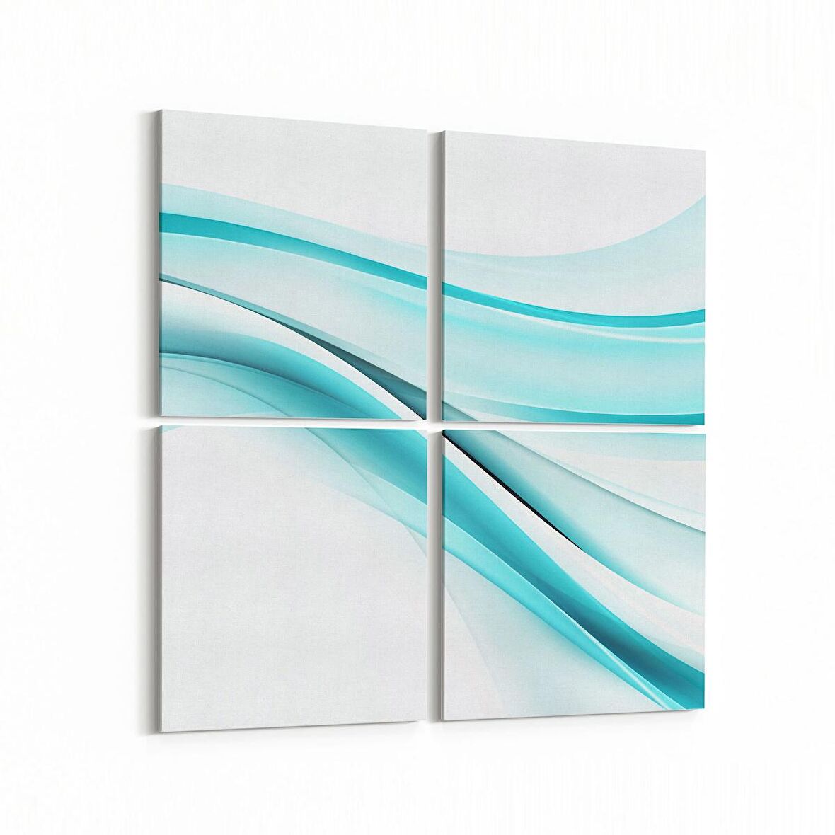 Olla 10179K4 Abstract Görsel Kare 4'lü Kanvas Tablo (Ölçü: 125X125)