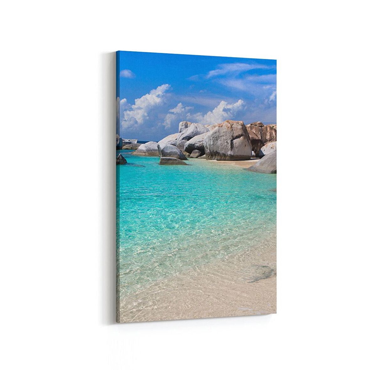 Olla 16561D Kumsal / Sahil Görseli Dikey Kanvas Tablo (Ölçü: 100X150)