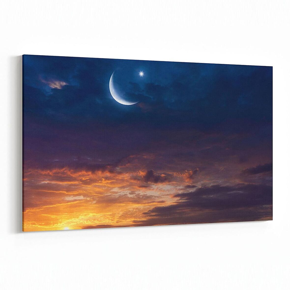 Olla 14652Y Gece Gökyüzü Görseli Yatay Kanvas Tablo (Ölçü: 30X20)