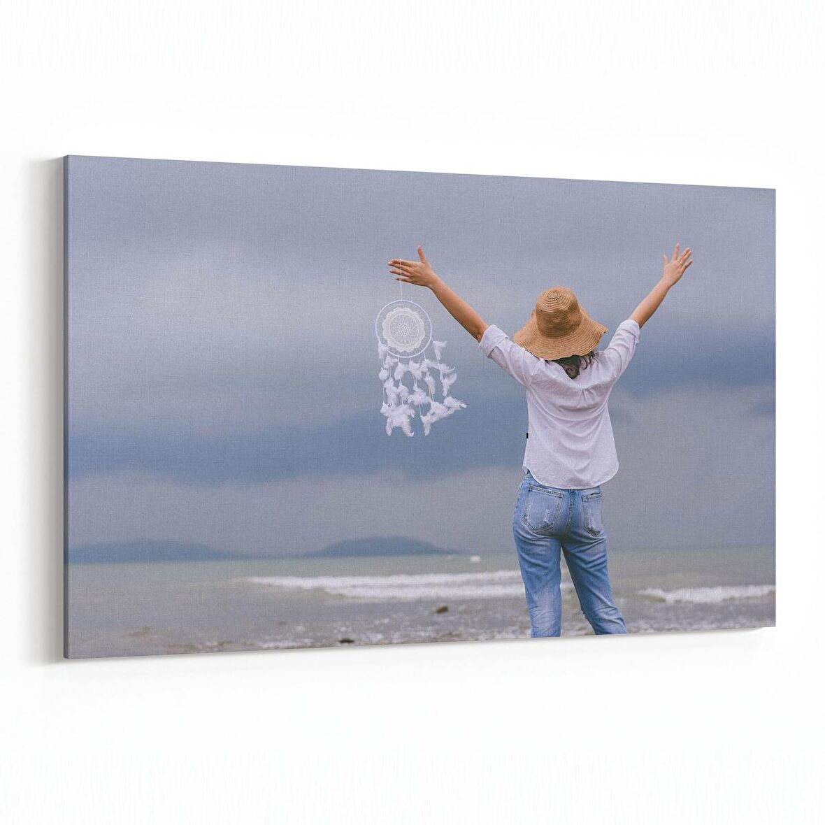 Olla 16954Y Model / Manken Görseli Yatay Kanvas Tablo (Ölçü: 45X30)