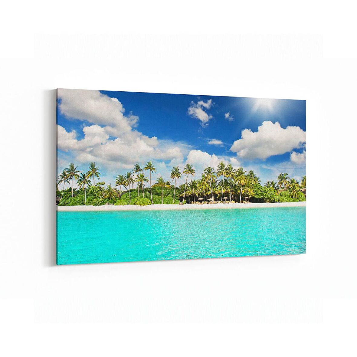 Olla 16615Y Kumsal / Sahil Görseli Yatay Kanvas Tablo (Ölçü: 45X30)