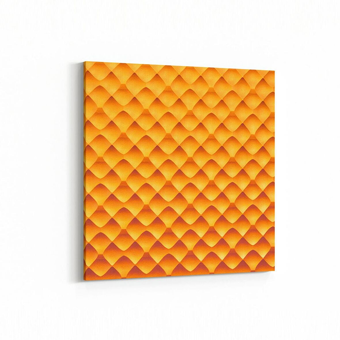 Olla 10033K Abstract 3 Boyut Görsel Kare Kanvas Tablo (Ölçü: 30X30)
