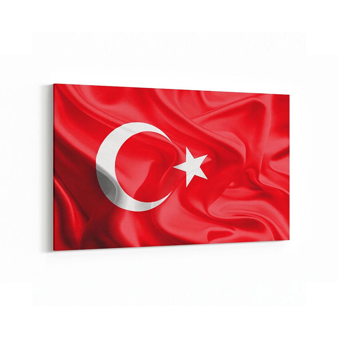 Olla 17529Y Türk Bayrağı Görseli Yatay Kanvas Tablo (Ölçü: 120X80)