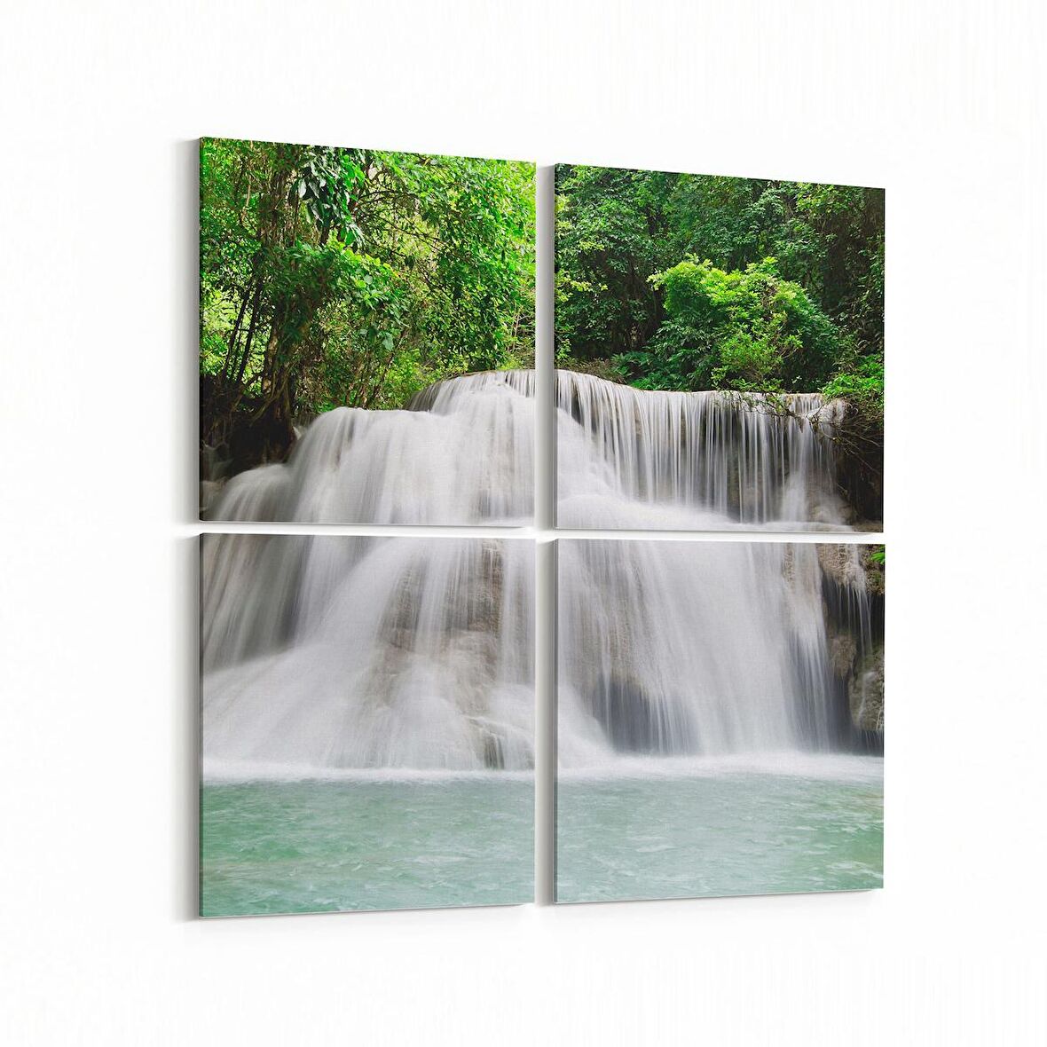 Olla 13499K4 Doğa / Manzara Görseli Kare 4'lü Kanvas Tablo (Ölçü: 125X125)