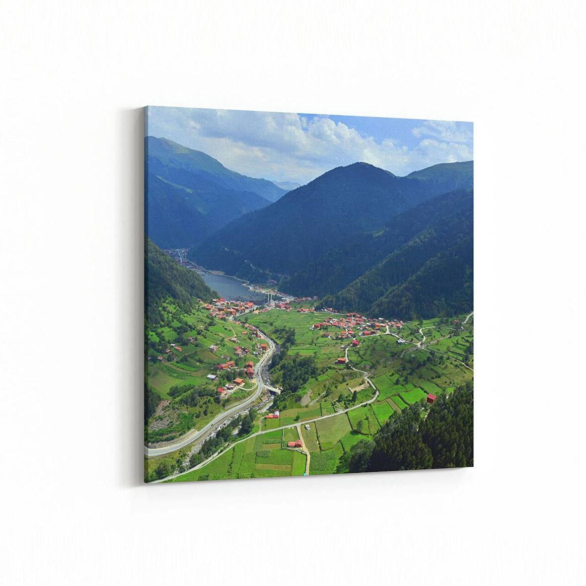 Olla 13985K Doğa / Manzara Görseli Kare Kanvas Tablo (Ölçü: 30X30)