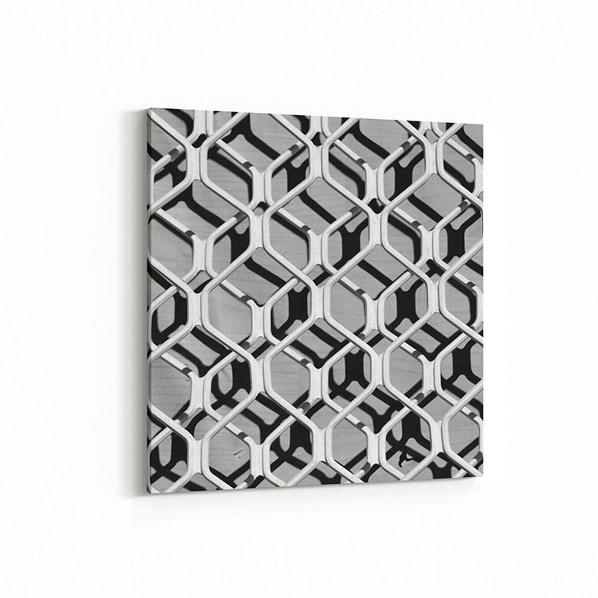 Olla 10038K Abstract 3 Boyut Görsel Kare Kanvas Tablo (Ölçü: 30X30)