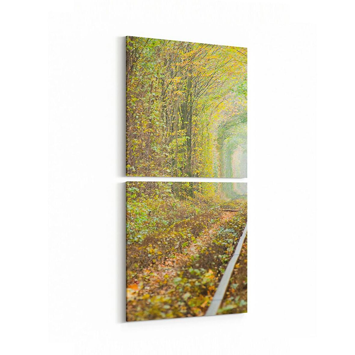 Olla 13405K2D Doğa / Manzara Görseli Kare 2'li Dikey Kanvas Tablo (Ölçü: 30X65)