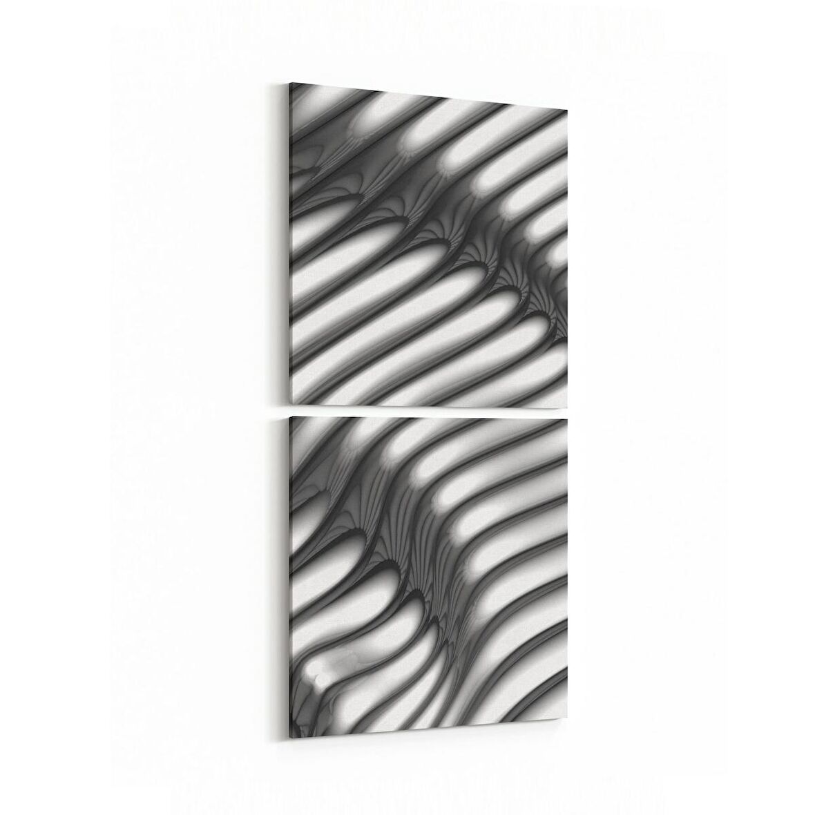 Olla 10390K2D Abstract Görsel Kare 2'li Dikey Kanvas Tablo (Ölçü: 30X65)