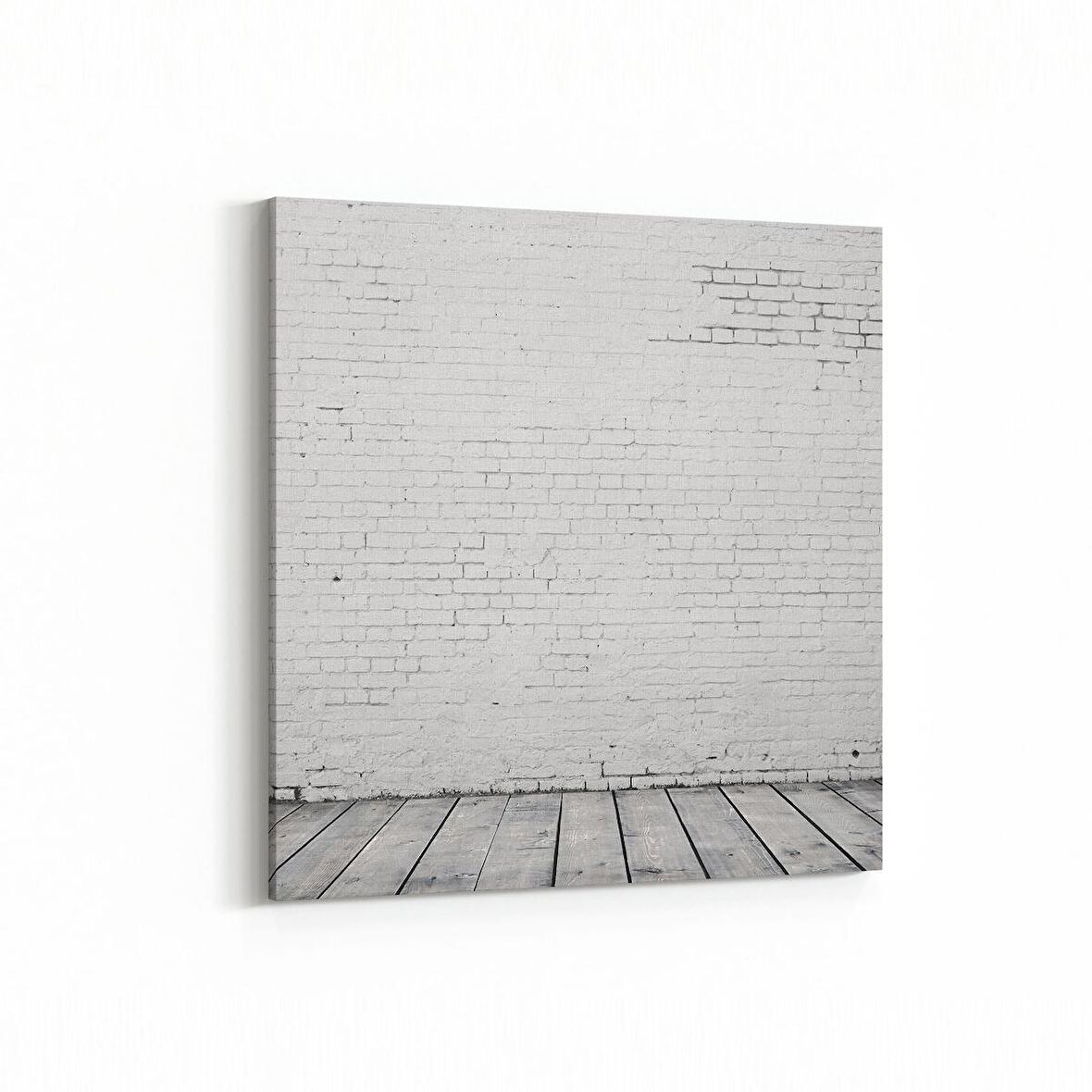 Olla 17346K Taş / Tuğla Görseli Kare Kanvas Tablo (Ölçü: 30X30)