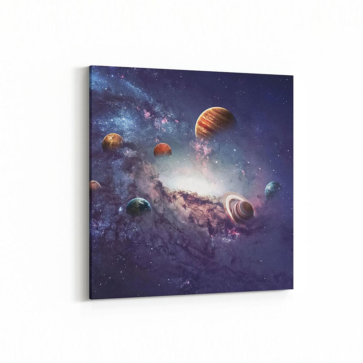 Olla 17656K Uzay Görseli Kare Kanvas Tablo (Ölçü: 25X25)