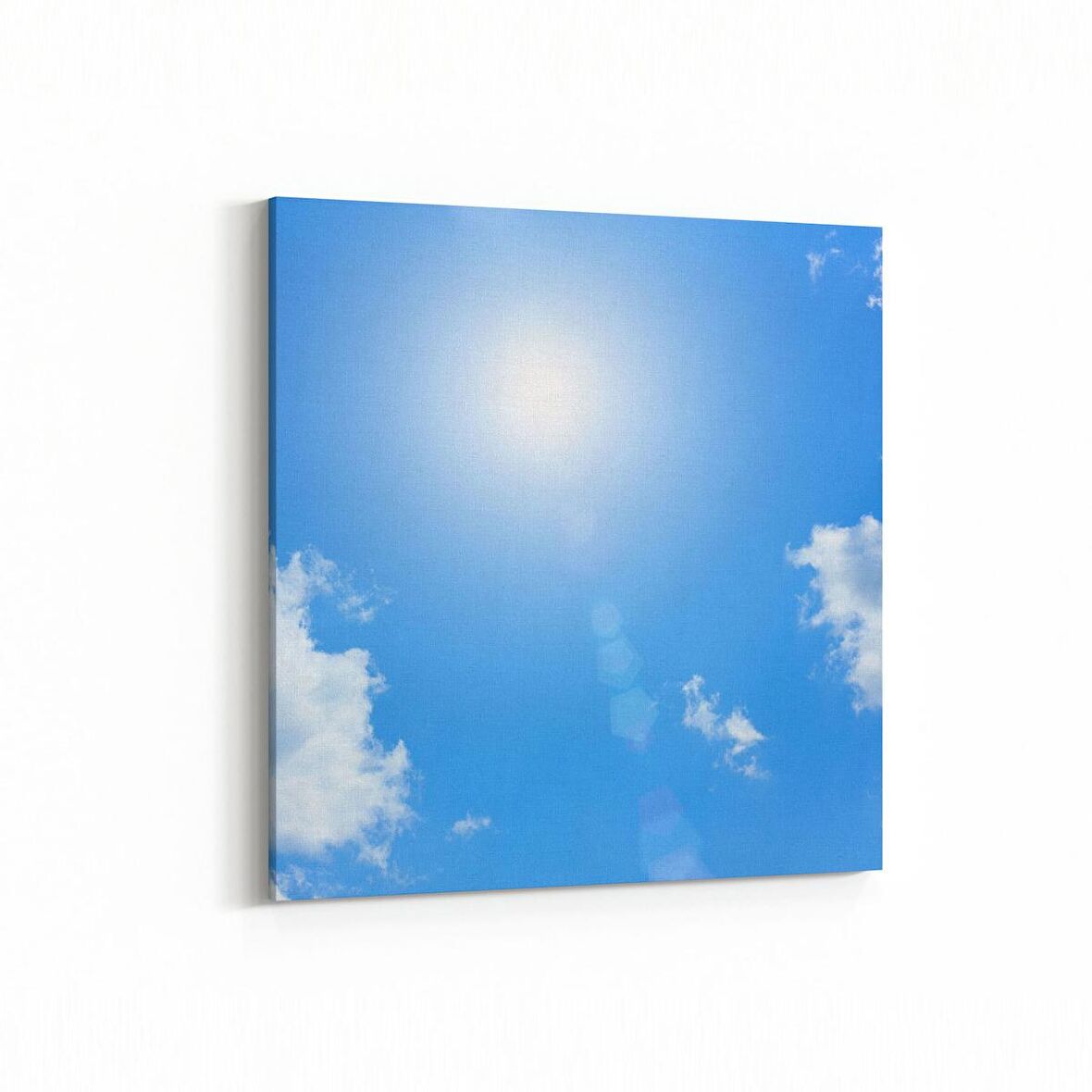 Olla 15385K Gökyüzü Bulut Görseli  Kare Kanvas Tablo (Ölçü: 25X25)