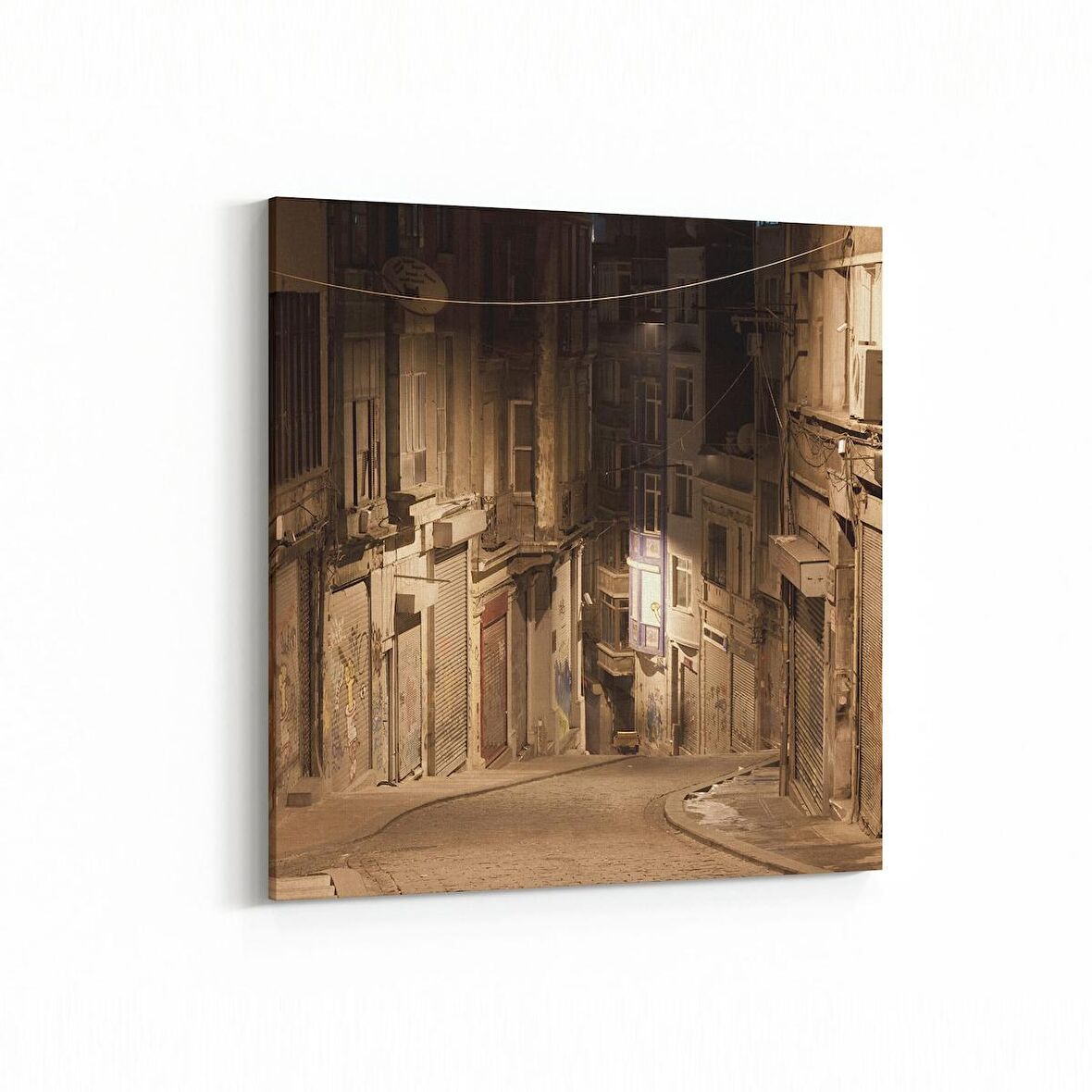 Olla 17870K Yapı Görseli Kare Kanvas Tablo (Ölçü: 60X60)