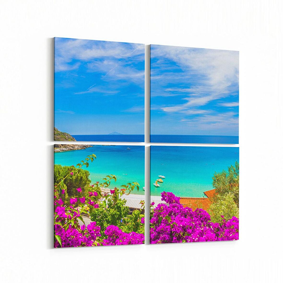 Olla 14362K4 Doğa / Manzara Görseli Kare 4'lü Kanvas Tablo (Ölçü: 65X65)