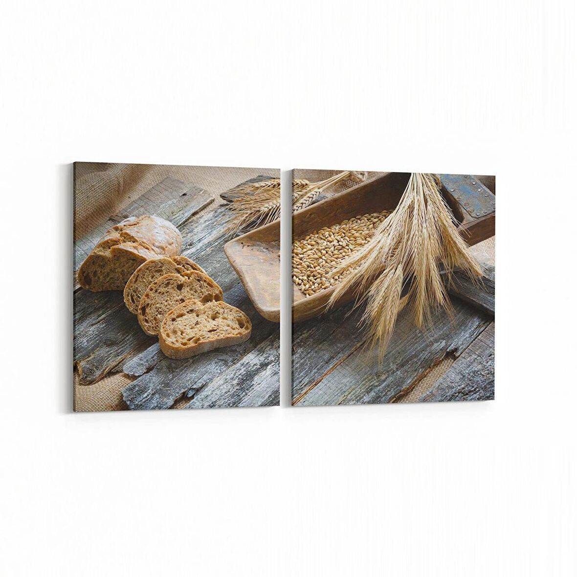 Olla 15134K2Y Gıda Görseli Kare 2'li Yatay Kanvas Tablo (Ölçü: 125X60)
