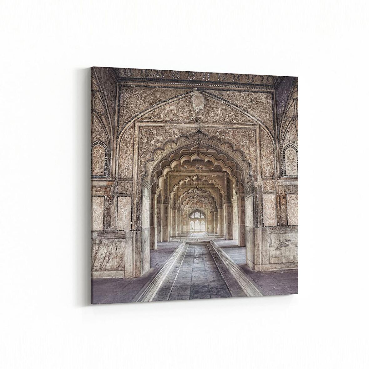 Olla 18266K Yapı Görseli Kare Kanvas Tablo (Ölçü: 100X100)